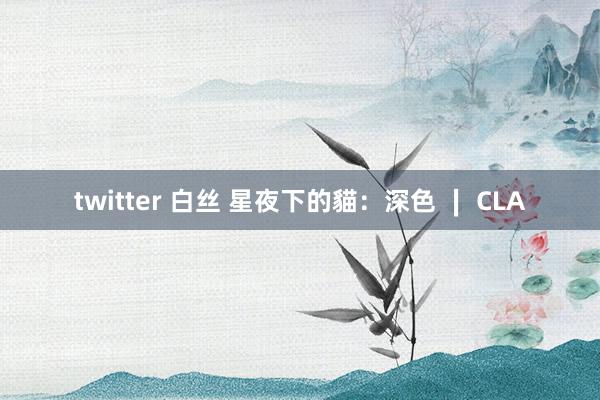 twitter 白丝 星夜下的貓：深色 ∣ CLA