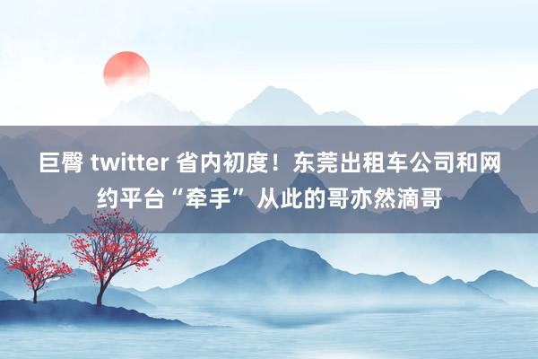 巨臀 twitter 省内初度！东莞出租车公司和网约平台“牵手” 从此的哥亦然滴哥