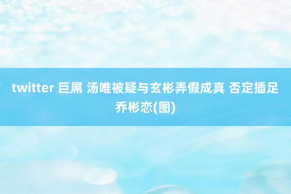 twitter 巨屌 汤唯被疑与玄彬弄假成真 否定插足乔彬恋(图)