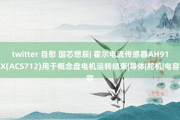 twitter 自慰 国芯想辰| 霍尔电流传感器AH91X(ACS712)用于概念盘电机运转结束|导体|舵机|电容